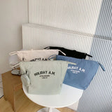 Cotton Drawstring Shoulder Bag Waterproof Tote