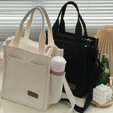 Canvas Tote Shoulder Bag Large Capacity Solid Handbag