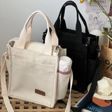 Canvas Tote Shoulder Bag Large Capacity Solid Handbag