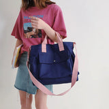 Casual Canvas Shoulder Bag with Adjustable Strap