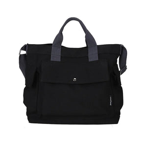 Casual Canvas Shoulder Bag with Adjustable Strap