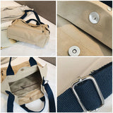 Casual Canvas Shoulder Bag with Adjustable Strap