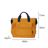 Casual Canvas Shoulder Bag with Adjustable Strap