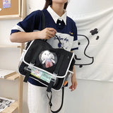 Rabbit Doll Schoolbag Waterproof Nylon Rucksack