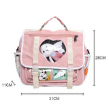 Rabbit Doll Schoolbag Waterproof Nylon Rucksack