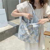 Retro Floral Canvas Shoulder Bag Messenger Crossbody Handbag