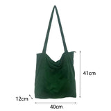 Soft Corduroy Casual Tote Women Large Handbag
