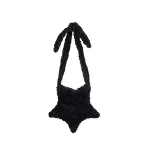Star Shape Plush Messenger Bag Candy Cross Body Bags Women's Shoulder Handbag