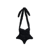 Star Shape Plush Messenger Bag Candy Cross Body Bags Women's Shoulder Handbag