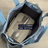 Floral Pattern Lunch Box Shoulder Bag Tote Handbag