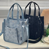 Floral Pattern Lunch Box Shoulder Bag Tote Handbag