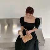 Summer Hand Woven Tote Rope Bag Women Shoulder Bags