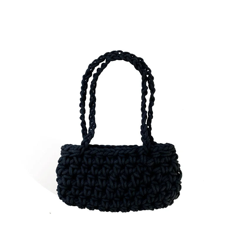 Summer Hand Woven Tote Rope Bag Women Shoulder Bags