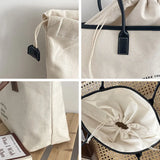 Summer Large Capacity Canvas Tote Bag for Female Students