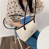 Summer Large Capacity Canvas Tote Bag for Female Students