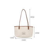 Summer Large Capacity Canvas Tote Bag for Female Students