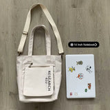 Waterproof Canvas Shoulder Bag for College Student Girl