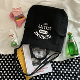 Woman Letter Printing Handbag Cotton Canvas Shoulder Messenger Bag