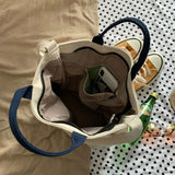 Woman Letter Printing Handbag Cotton Canvas Shoulder Messenger Bag