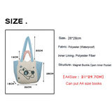 Cotton Shoulder Bag Puppy Large Capacity Casual Tote Schoolbag