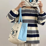 Cotton Shoulder Bag Puppy Large Capacity Casual Tote Schoolbag