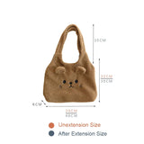 Woman's Plush Bag Cashmere Handbag Large Capacity Shoulder Bags