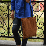 Corduroy Shoulder Bag Grocery Shopping Tote