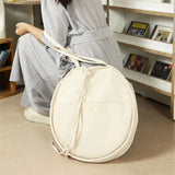 Women's Letter Canvas Round Shoulder Bag Large Capacity Casual Handbag