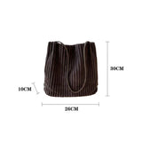 Corduroy Shoulder Bag Retro Handbags Magnetic Buckle