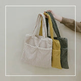 Women Corduroy Shoulder Bag Large Capacity Casual Totes Handbag
