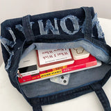 Women Cowboy Shoulder Bag Tote Bags Large Capacity Canvas Shopping Bag