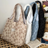 Women Floret Jacquard Polyester Handbag Canvas Shoulder Bag Large Capacity Tote