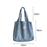 Women Floret Jacquard Polyester Handbag Canvas Shoulder Bag Large Capacity Tote