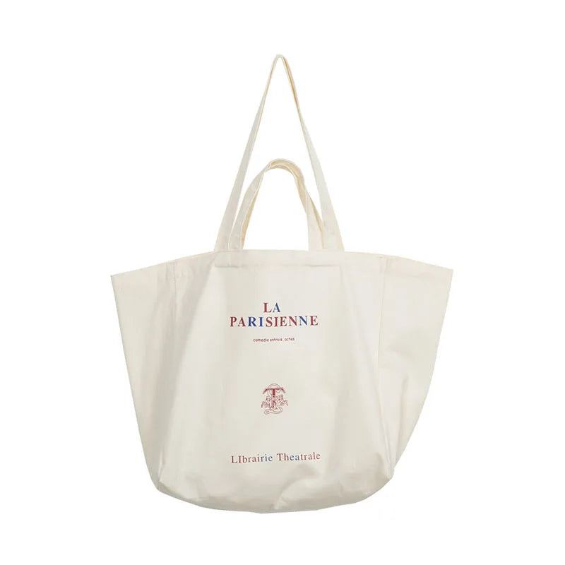 Canvas Shoulder Bag Large Capacity Shopping Handbag Tote