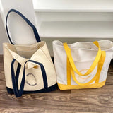 Women Handbag Letter Printing Shoulder Bag Cotton Tote Shopping Canvas Bags