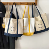 Women Handbag Letter Printing Shoulder Bag Cotton Tote Shopping Canvas Bags
