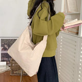 Corduroy Tote Bag Large Capacity Canvas Handbag