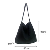 Corduroy Tote Bag Large Capacity Canvas Handbag