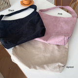 Corduroy Tote Bag Large Capacity Canvas Handbag