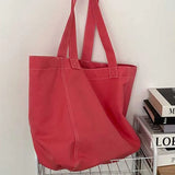 Women's Cloth Tote Bags Large Capacity Cotton Canvas Shoulder Bag Handbag