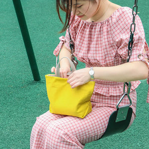 Women's Small Shoulder Bag Cotton Linen Totes Buckles Cloth Bags