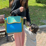 Quilted Cotton Diaper Organizer Shoulder Bag