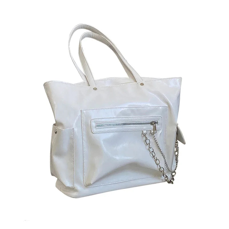 Women's PU Leather Shoulder Bag Large Capacity Tote Bags