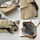 Women's Retro Large Canvas Shoulder Bag Crossbody Handbag Zipper