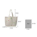 Women's Cotton Canvas Shoulder Bag Casual Tote Bags
