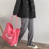 Women's Large Capacity Shoulder Handbag Casual Hobo Bag Canvas Tote
