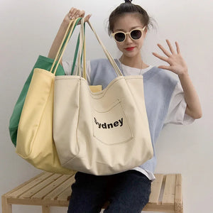 Women's Large Capacity Shoulder Handbag Casual Hobo Bag Canvas Tote