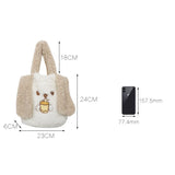 Plush Shoulder Bag Girls Purse Handbag Totes Cartoon Design
