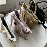 Women's Thick Canvas Tote Messenger Bag Zipper Closure