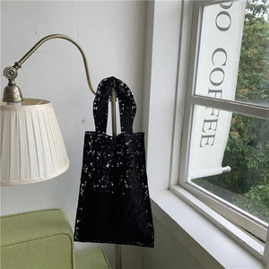 Woven Shoulder Bag Hook Flower Lace Tote Bags Summer Beach Cotton Portable